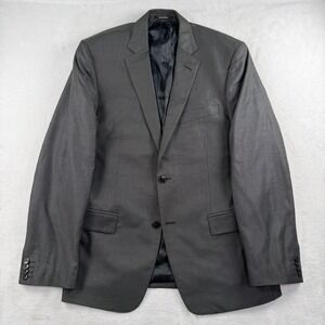 Versace Collection Silk Wool Blazer Men's 40L Birds Eye Medusa Lining Sport Coat
